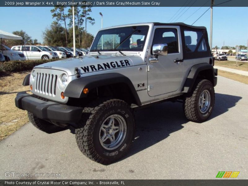 Bright Silver Metallic / Dark Slate Gray/Medium Slate Gray 2009 Jeep Wrangler X 4x4