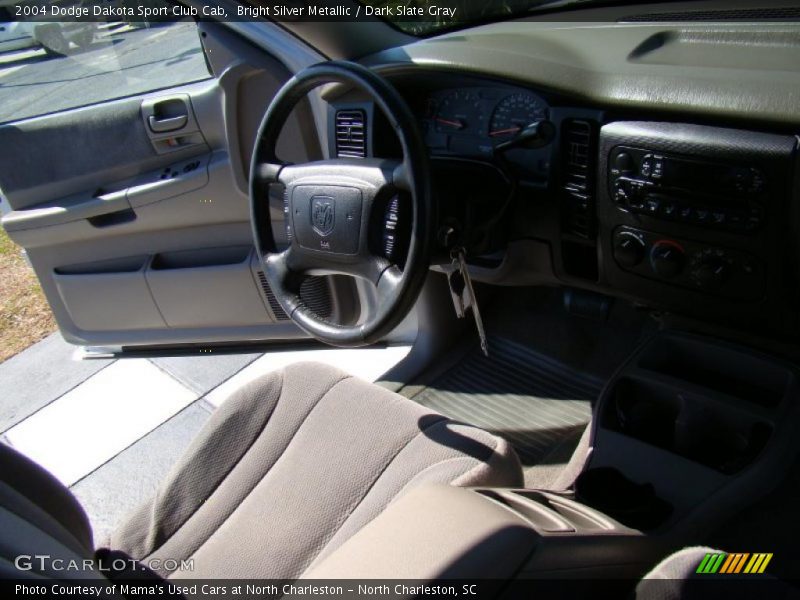 Bright Silver Metallic / Dark Slate Gray 2004 Dodge Dakota Sport Club Cab
