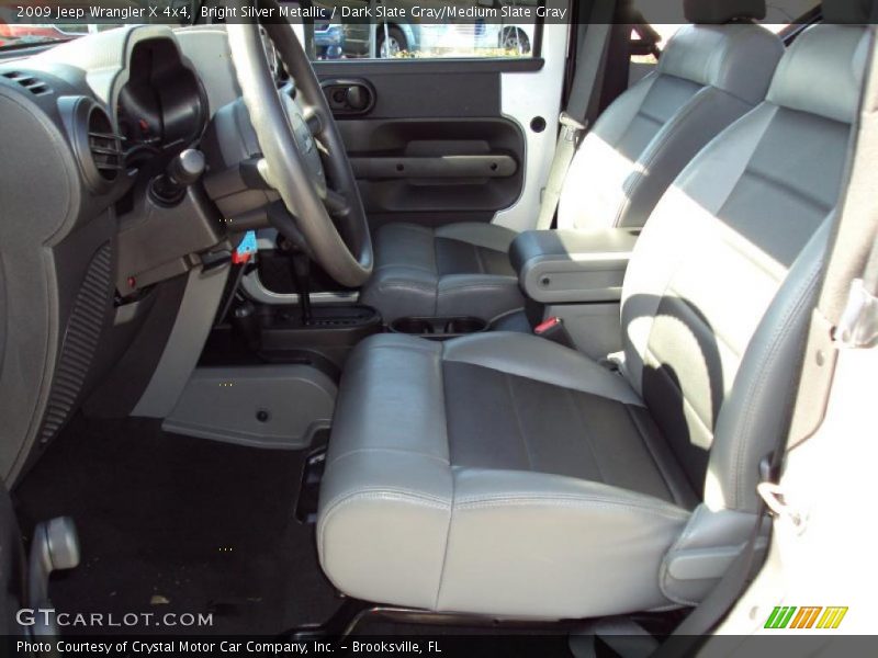 Bright Silver Metallic / Dark Slate Gray/Medium Slate Gray 2009 Jeep Wrangler X 4x4