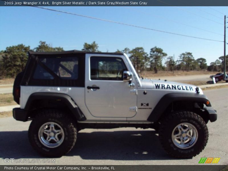 Bright Silver Metallic / Dark Slate Gray/Medium Slate Gray 2009 Jeep Wrangler X 4x4