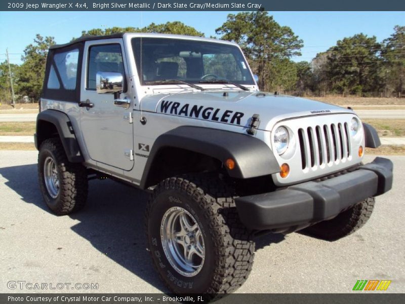 Bright Silver Metallic / Dark Slate Gray/Medium Slate Gray 2009 Jeep Wrangler X 4x4