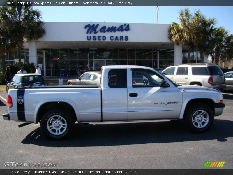 Bright Silver Metallic / Dark Slate Gray 2004 Dodge Dakota Sport Club Cab