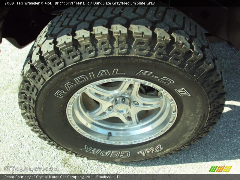 Bright Silver Metallic / Dark Slate Gray/Medium Slate Gray 2009 Jeep Wrangler X 4x4