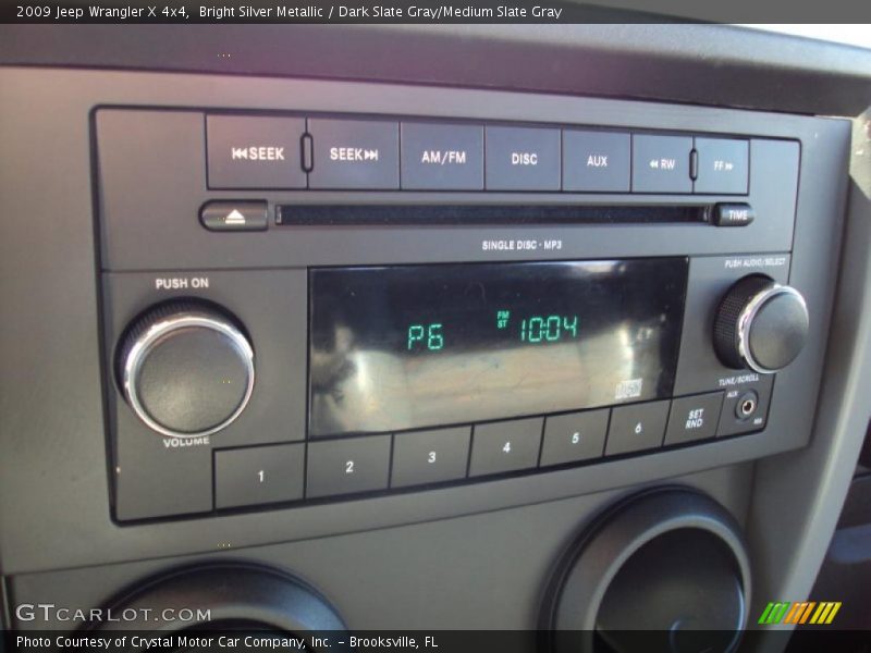 Bright Silver Metallic / Dark Slate Gray/Medium Slate Gray 2009 Jeep Wrangler X 4x4