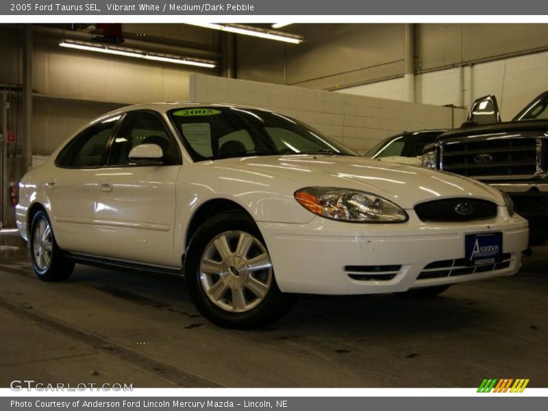 Vibrant White / Medium/Dark Pebble 2005 Ford Taurus SEL