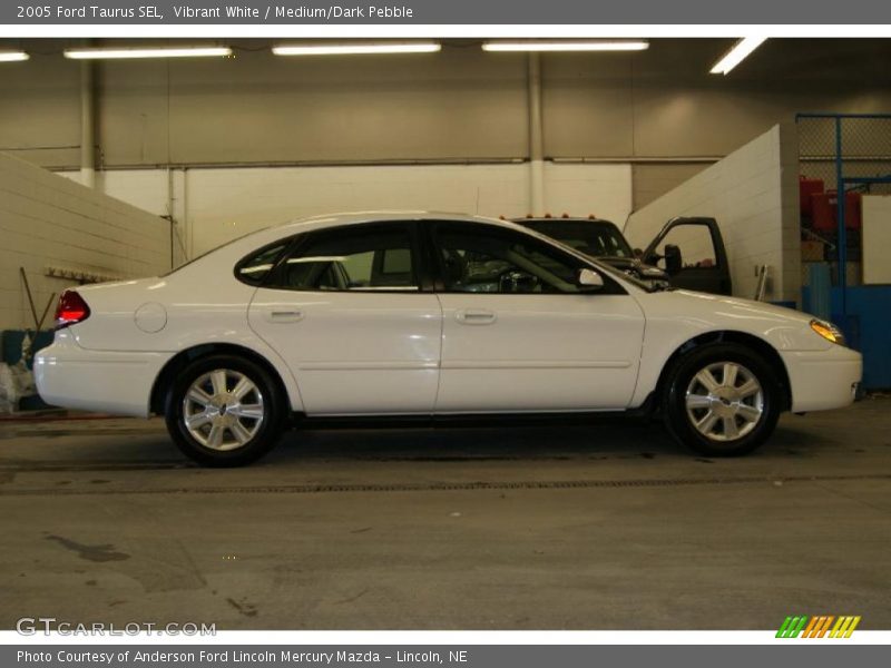 Vibrant White / Medium/Dark Pebble 2005 Ford Taurus SEL