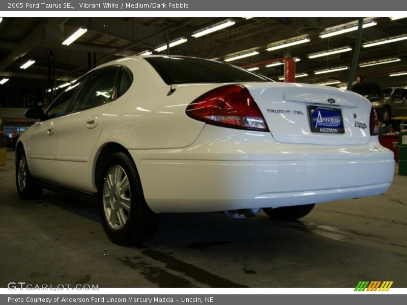 Vibrant White / Medium/Dark Pebble 2005 Ford Taurus SEL