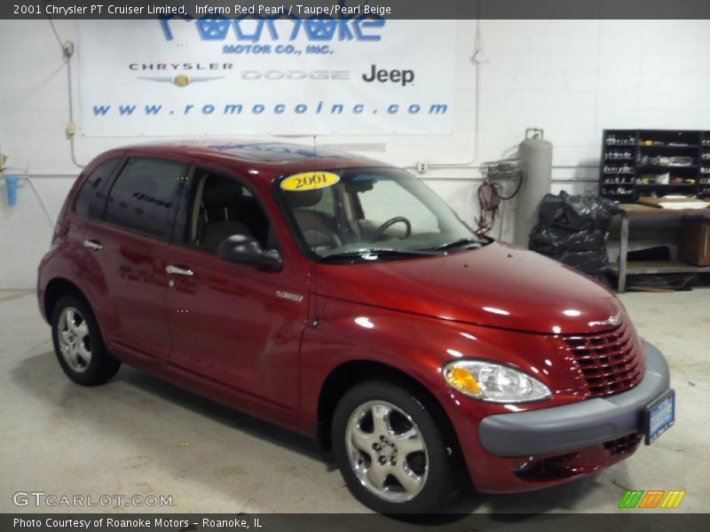 Inferno Red Pearl / Taupe/Pearl Beige 2001 Chrysler PT Cruiser Limited