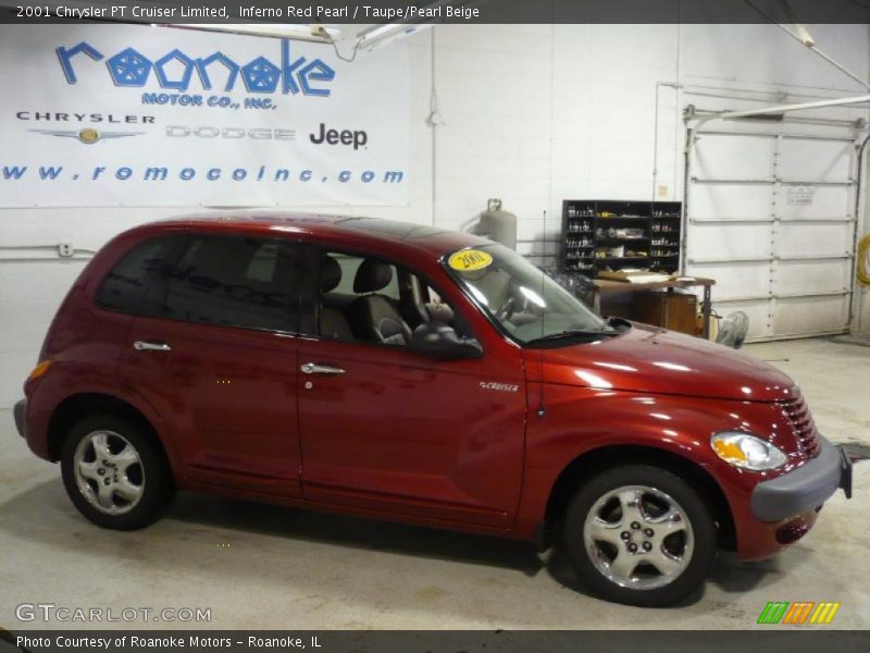 Inferno Red Pearl / Taupe/Pearl Beige 2001 Chrysler PT Cruiser Limited