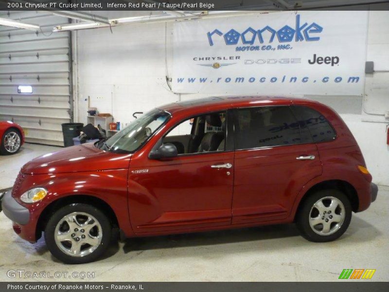 Inferno Red Pearl / Taupe/Pearl Beige 2001 Chrysler PT Cruiser Limited
