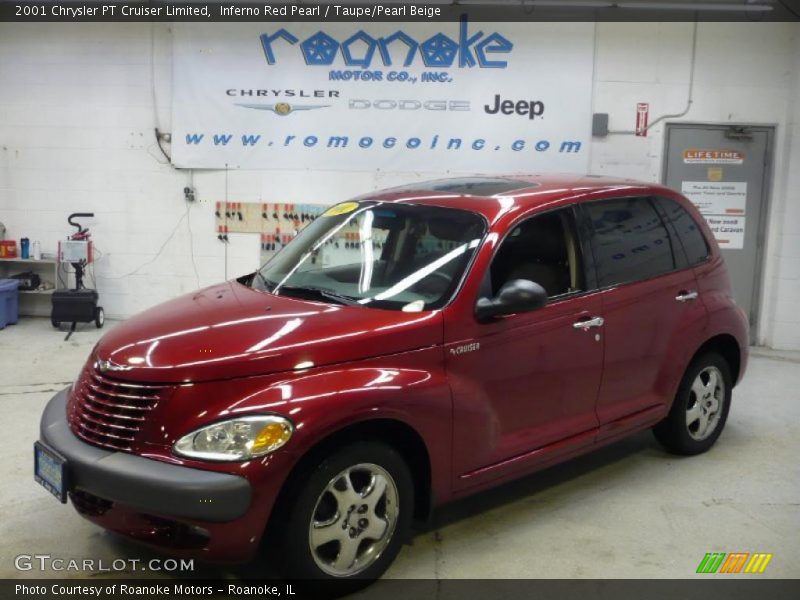 Inferno Red Pearl / Taupe/Pearl Beige 2001 Chrysler PT Cruiser Limited