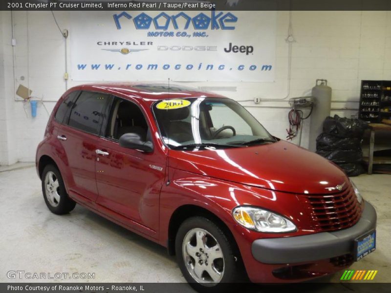 Inferno Red Pearl / Taupe/Pearl Beige 2001 Chrysler PT Cruiser Limited