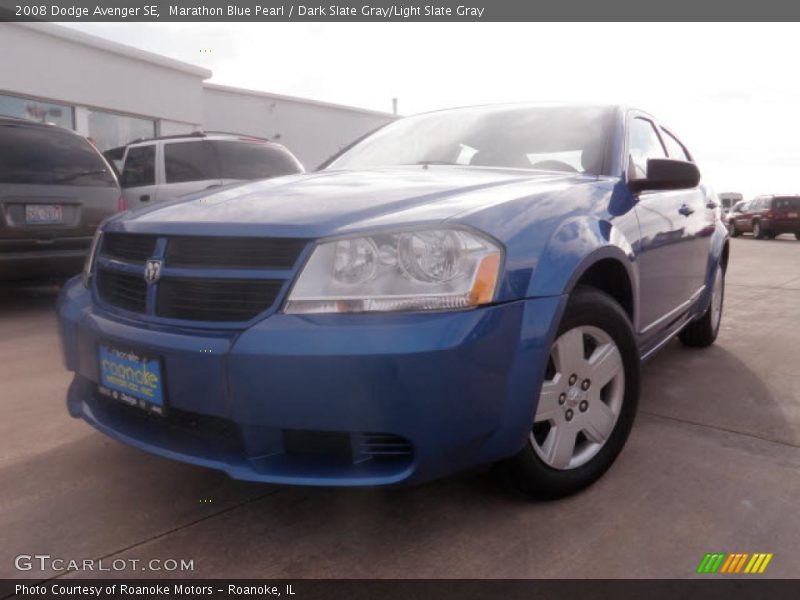 Marathon Blue Pearl / Dark Slate Gray/Light Slate Gray 2008 Dodge Avenger SE