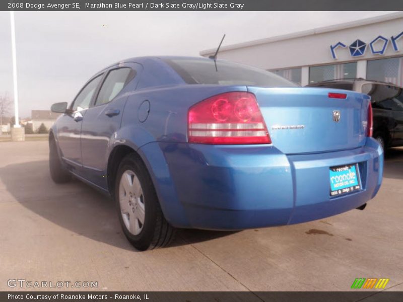 Marathon Blue Pearl / Dark Slate Gray/Light Slate Gray 2008 Dodge Avenger SE