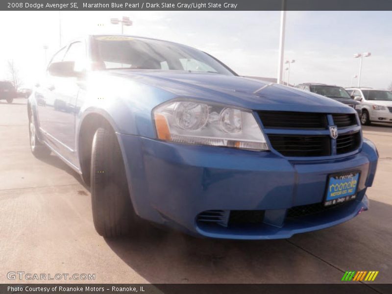 Marathon Blue Pearl / Dark Slate Gray/Light Slate Gray 2008 Dodge Avenger SE