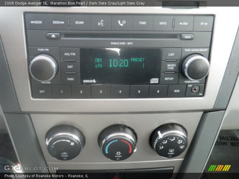 Marathon Blue Pearl / Dark Slate Gray/Light Slate Gray 2008 Dodge Avenger SE