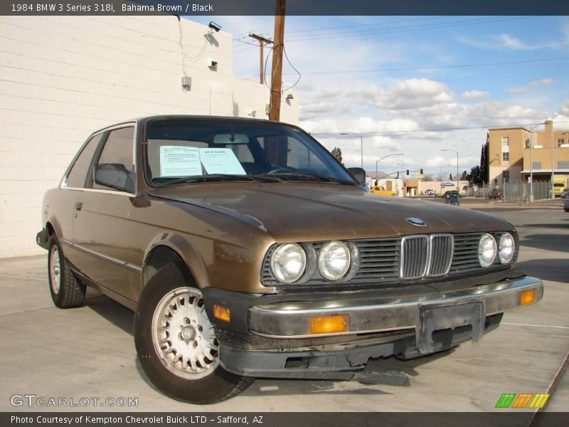Bahama Brown / Black 1984 BMW 3 Series 318i