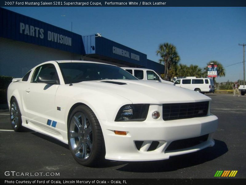 Performance White / Black Leather 2007 Ford Mustang Saleen S281 Supercharged Coupe