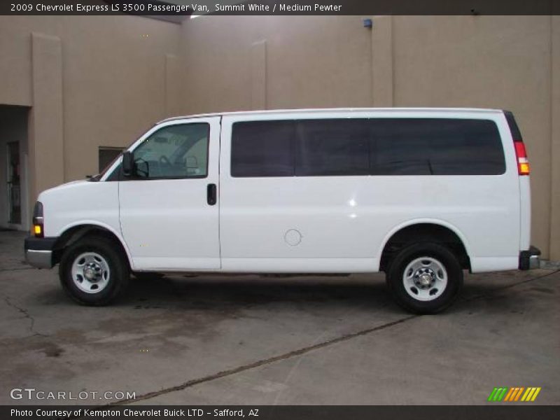Summit White / Medium Pewter 2009 Chevrolet Express LS 3500 Passenger Van