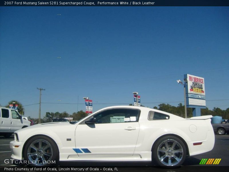 Performance White / Black Leather 2007 Ford Mustang Saleen S281 Supercharged Coupe