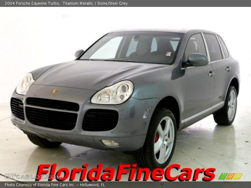 Titanium Metallic / Stone/Steel Grey 2004 Porsche Cayenne Turbo