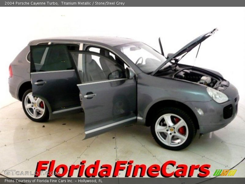 Titanium Metallic / Stone/Steel Grey 2004 Porsche Cayenne Turbo