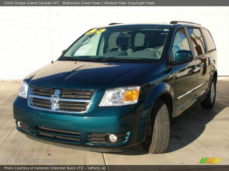 Melbourne Green Pearl / Medium Slate Gray/Light Shale 2009 Dodge Grand Caravan SXT