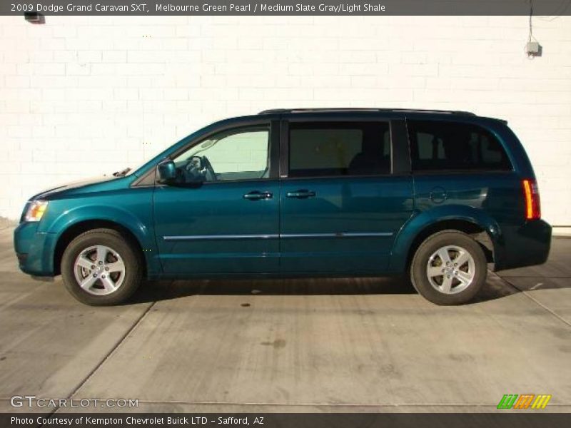 Melbourne Green Pearl / Medium Slate Gray/Light Shale 2009 Dodge Grand Caravan SXT