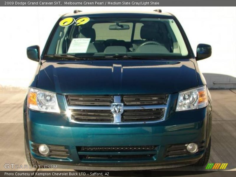 Melbourne Green Pearl / Medium Slate Gray/Light Shale 2009 Dodge Grand Caravan SXT