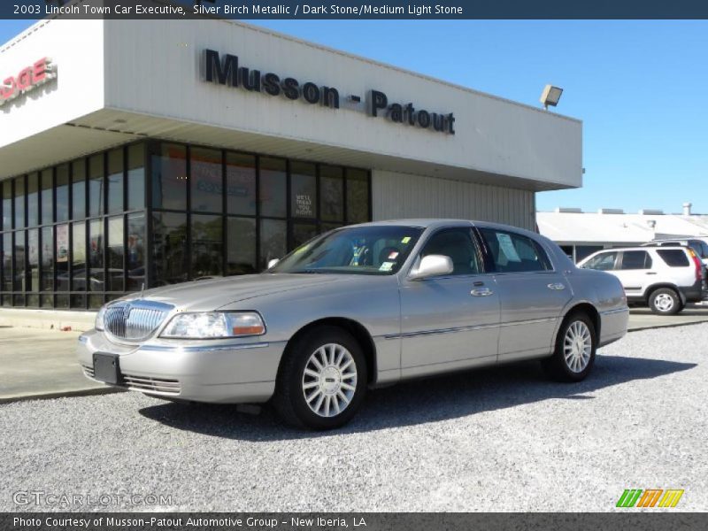 Silver Birch Metallic / Dark Stone/Medium Light Stone 2003 Lincoln Town Car Executive