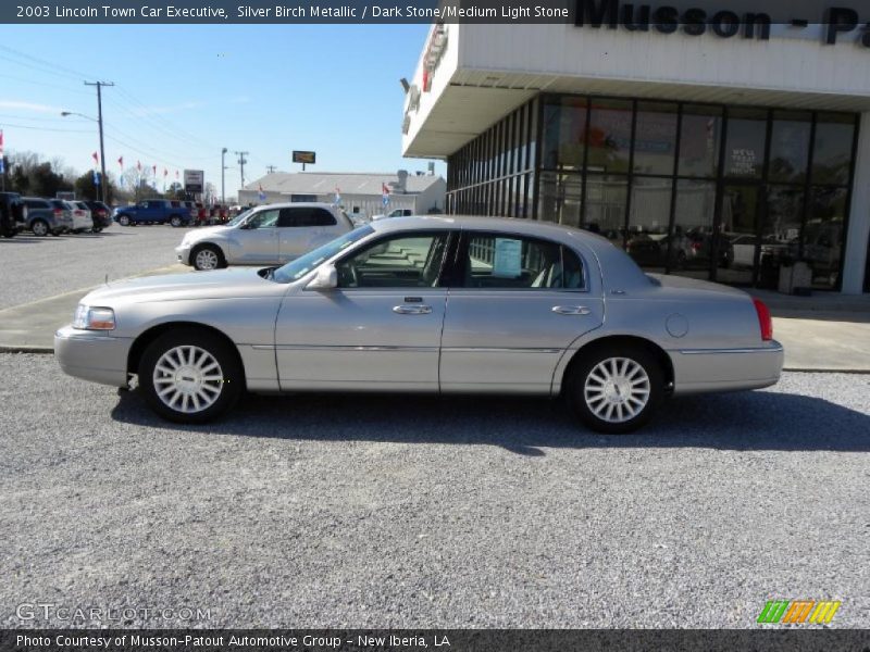 Silver Birch Metallic / Dark Stone/Medium Light Stone 2003 Lincoln Town Car Executive