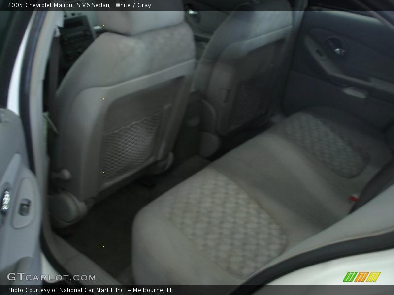 White / Gray 2005 Chevrolet Malibu LS V6 Sedan
