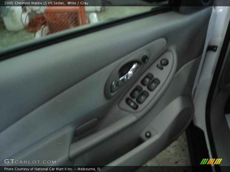 White / Gray 2005 Chevrolet Malibu LS V6 Sedan