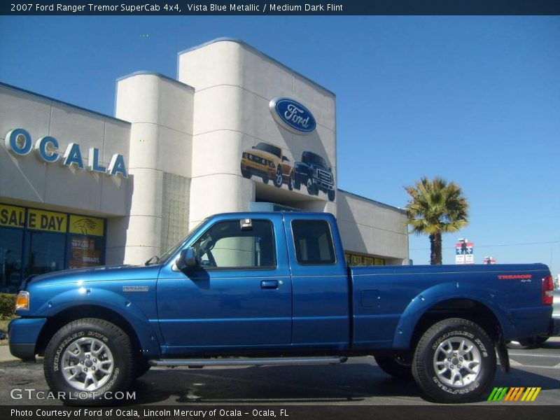 Vista Blue Metallic / Medium Dark Flint 2007 Ford Ranger Tremor SuperCab 4x4