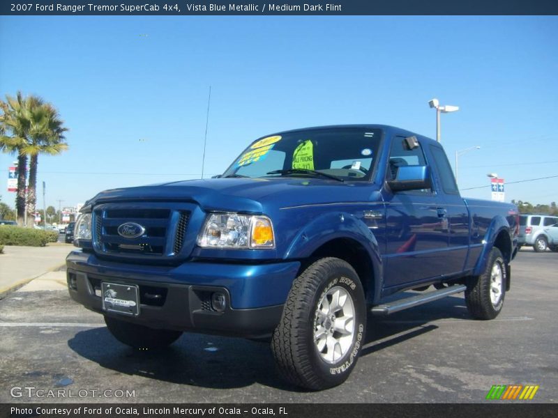 Vista Blue Metallic / Medium Dark Flint 2007 Ford Ranger Tremor SuperCab 4x4
