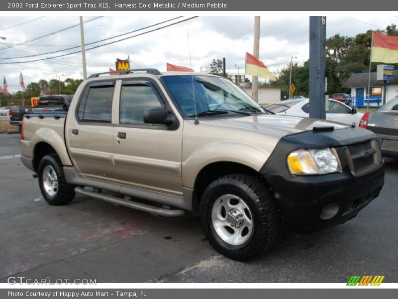 Harvest Gold Metallic / Medium Pebble 2003 Ford Explorer Sport Trac XLS