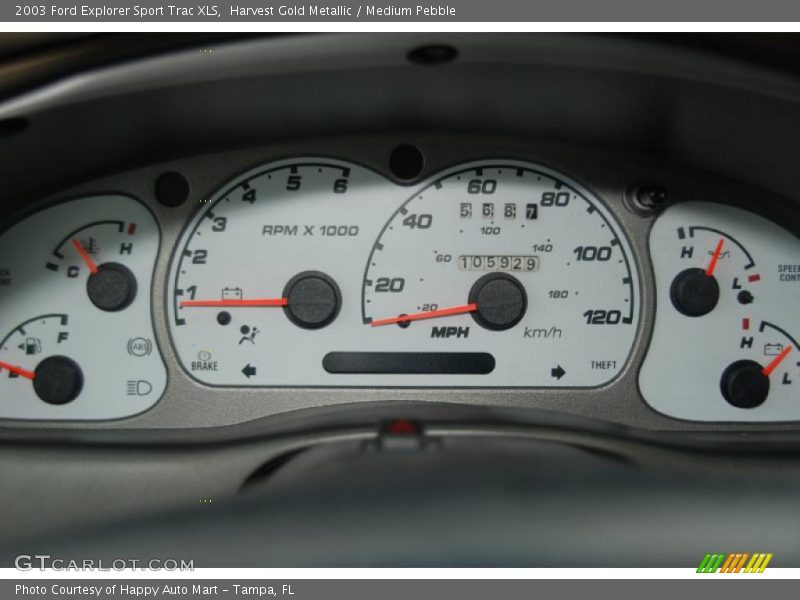 Harvest Gold Metallic / Medium Pebble 2003 Ford Explorer Sport Trac XLS