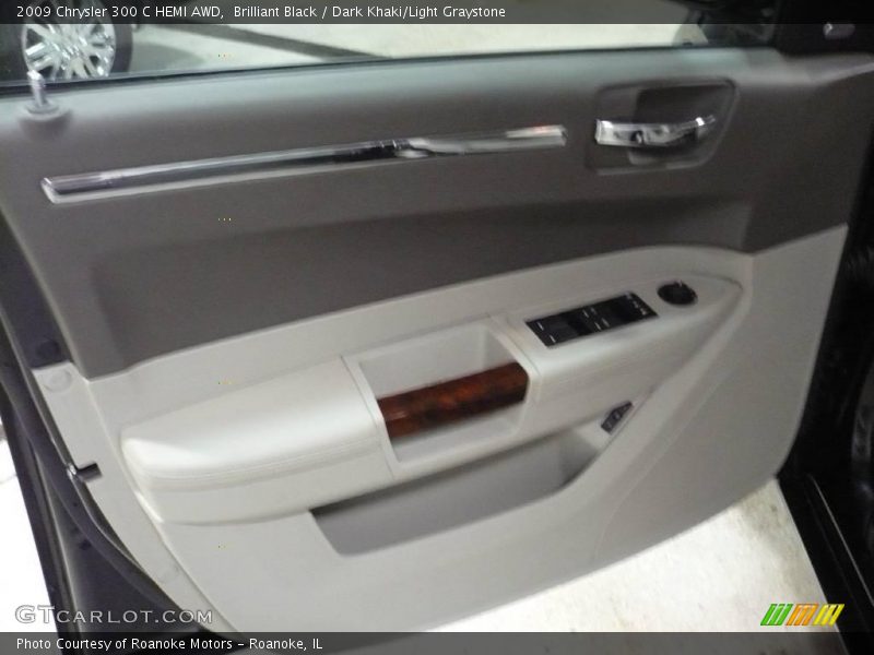 Brilliant Black / Dark Khaki/Light Graystone 2009 Chrysler 300 C HEMI AWD