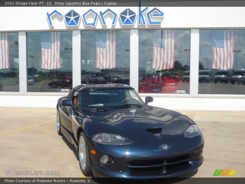 Deep Sapphire Blue Pearl / Cognac 2001 Dodge Viper RT-10