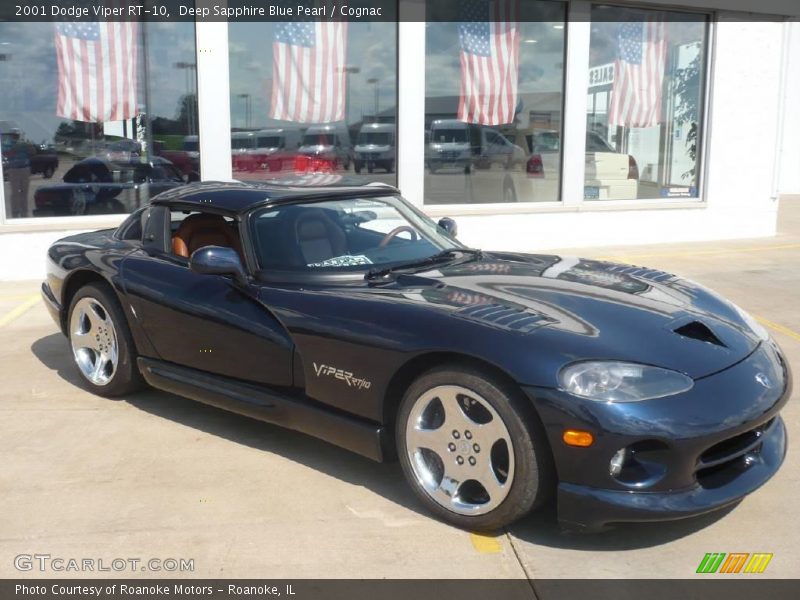 Deep Sapphire Blue Pearl / Cognac 2001 Dodge Viper RT-10