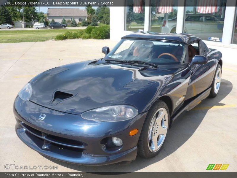 Deep Sapphire Blue Pearl / Cognac 2001 Dodge Viper RT-10