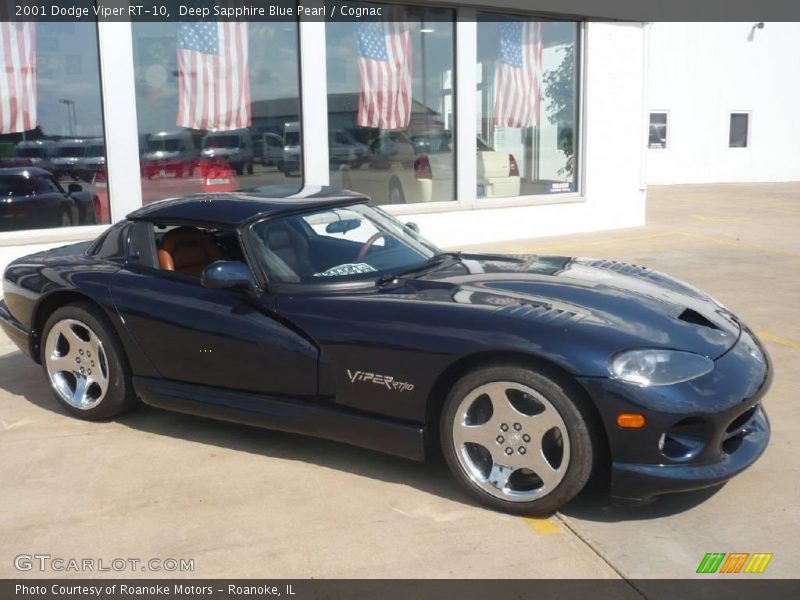 Deep Sapphire Blue Pearl / Cognac 2001 Dodge Viper RT-10