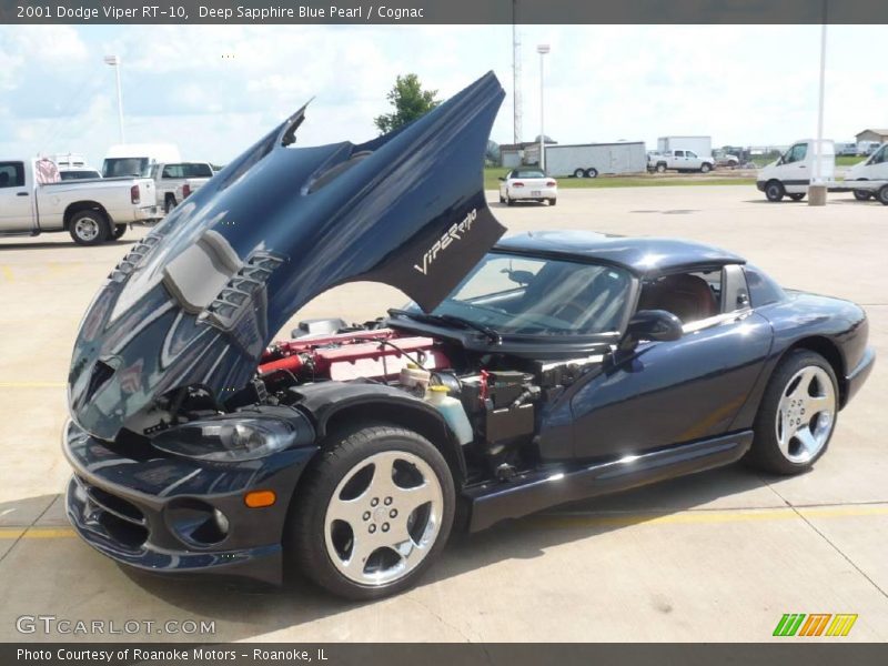 Deep Sapphire Blue Pearl / Cognac 2001 Dodge Viper RT-10