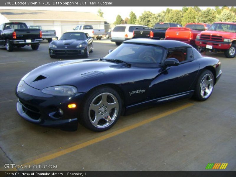 Deep Sapphire Blue Pearl / Cognac 2001 Dodge Viper RT-10