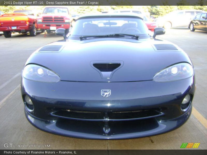 Deep Sapphire Blue Pearl / Cognac 2001 Dodge Viper RT-10