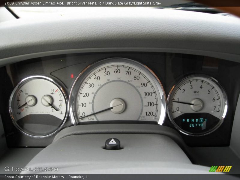 Bright Silver Metallic / Dark Slate Gray/Light Slate Gray 2009 Chrysler Aspen Limited 4x4