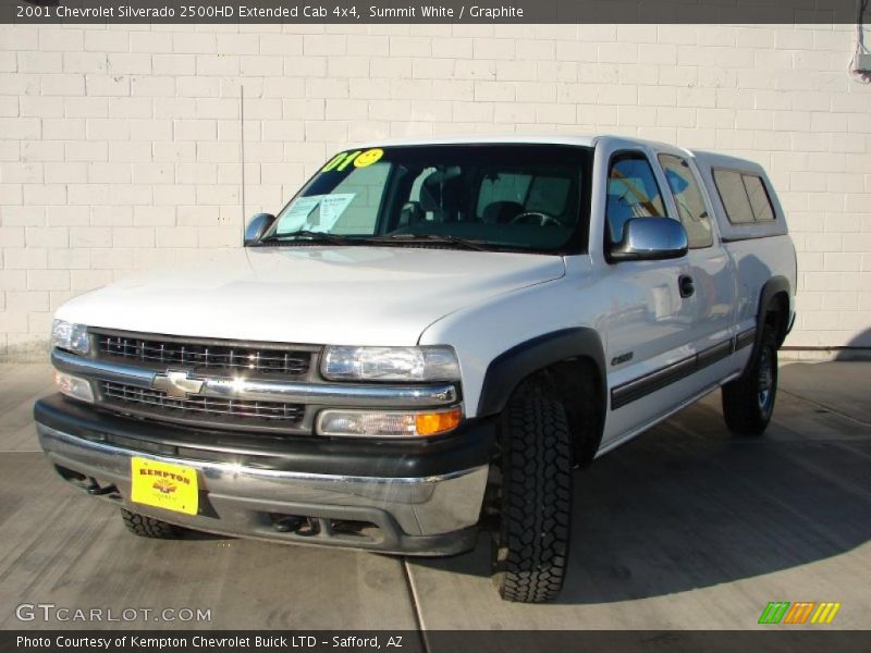 Summit White / Graphite 2001 Chevrolet Silverado 2500HD Extended Cab 4x4
