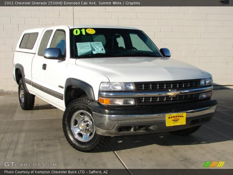 Summit White / Graphite 2001 Chevrolet Silverado 2500HD Extended Cab 4x4