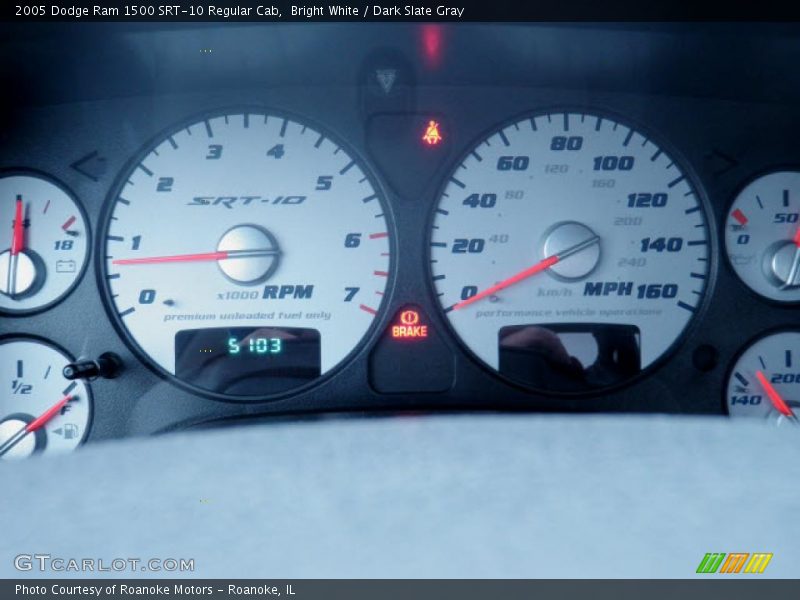 Bright White / Dark Slate Gray 2005 Dodge Ram 1500 SRT-10 Regular Cab