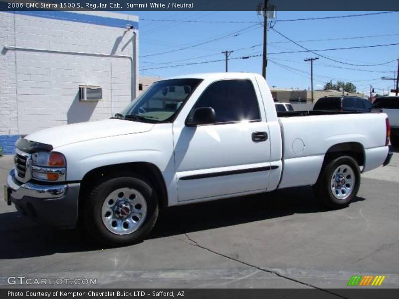 Summit White / Neutral 2006 GMC Sierra 1500 SL Regular Cab